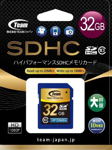 SDHC SDJ[h CLASS10 32GB 20Mb/s(TG032G0SD28K) Team
