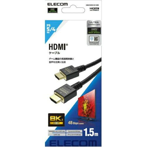 HDMIP[u/PS5Ή/HDMI2.1/EgnCXs[h/1.5m/ubN(GM-DHHD21E15BK) ELECOM GR