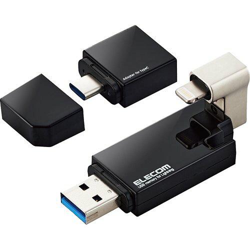 LightningUSB/USB3.2(Gen1)/USB3.0Ή/32GB/ubN(MF-LGU3B032GBK) ELECOM GR