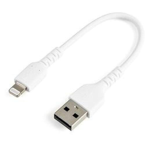 StarTech.com ϋvLightning - USB-AP[u/15cm/zCg/A~h@ە⋭/iPhone 12AiPadΉ/Apple MFiF/AbvCgjO - USB Type-A[dP[u RUSBLTMM15CMW
