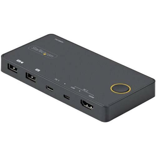 StarTech.com 2|[gKVMXCb`/USB-A + HDMI  USB-CXCb`[/4K60Hz HDMI 2.0VOj^Ή/fXNgbvm[gPCؑ֊/USBoXp[/Thunderbolt 3݊ SV221HUC4K