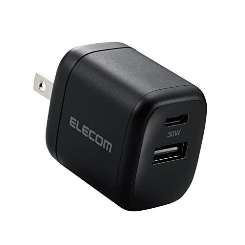 AC[d/30W/USB-C1|[g/USB-A1|[g/ubN(MPA-ACCP30BK) ELECOM GR