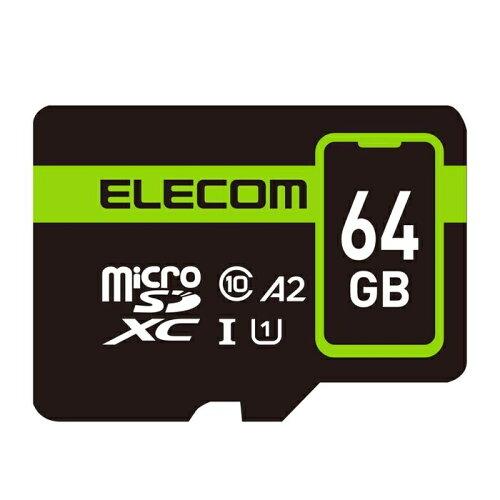 MicroSDXCJ[h/f[^T[rX2Nt/UHS-I U1 90MB/s 64GB(MF-SP064GU11A2R) ELECOM GR