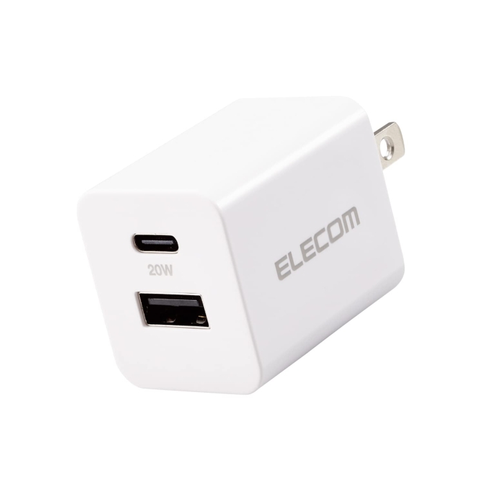 AC[d/20W/USB-C1|[g/USB-A1|[g/zCg(MPA-ACCP36WH) ELECOM GR