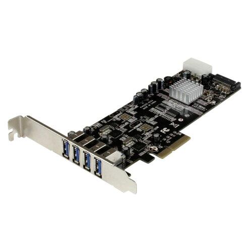 USB݃J[h/PCIe 2.0 - 4x USB-A/SATAELP4d/5Gbps(PEXUSB3S42V)