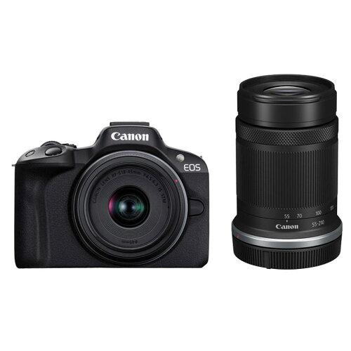 (Lm)Canon EOS R50 ubN+RF-S18-45IS STMERF-S55-210mm F5-7.1 IS STM WY[Lbg CANON Lm