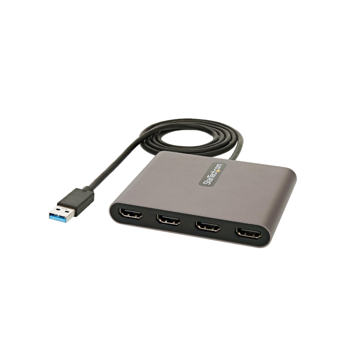StarTech.com USB 3.0ڑNAbhHDMIfBXvCϊA_v^/USB - HDMI 4o̓Ro[^/1080p 60Hz/USB Type-Aڑ/HDMI݃A_v^/WindowŝݑΉ USB32HD4 X^[ebN(STARTECH.COM)