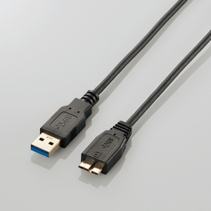 USB3-AMBX10BK [1m ubN] ɍUSB3.0P[u(A-microB)/1.0m/ubN(USB3-AMBX10BK) ELECOM GR