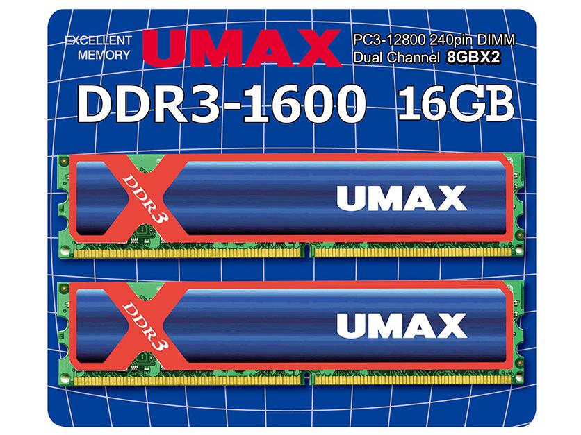 fXNgbvPCp[ UDIMM DDR3-1600 16GB(8GB~2) H/S(UM-DDR3D-1600-16GBHS) UMAX