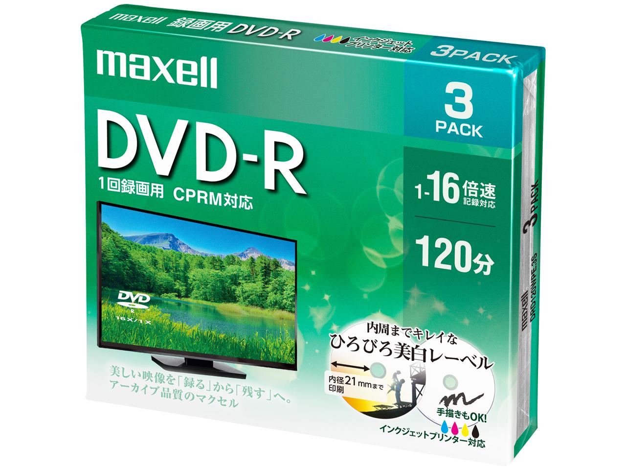 ^p DVD-R W120 16{ CPRM v^uzCg 3pbNyDRD120WPE.3Sz maxell