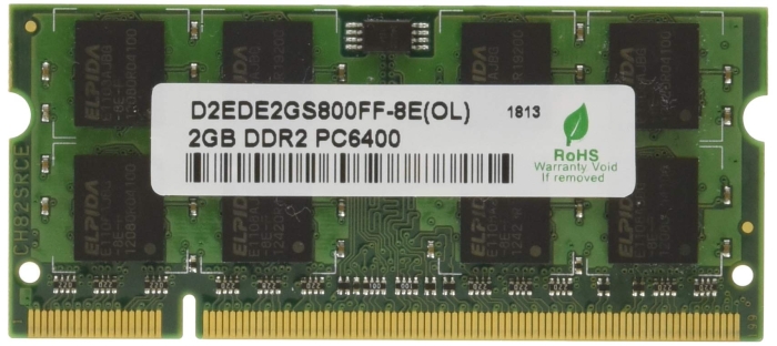 GH-DW800-2GBZ (SODIMM DDR2 PC2-6400 2GB) PC2-6400 DDR2 SO-DIMM 2GB (GH-DW800-2GBZ) O[nEX