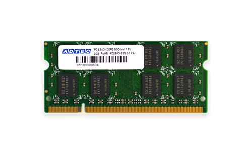 ADS6400N-1GW [SODIMM DDR2 PC2-6400 1GB 2g] m[gp[ [DDR2 PC2-6400(DDR2-800) 2GB(1GBx2g) 200Pin] 6Nۏ ADS6400N-1GW ADTEC