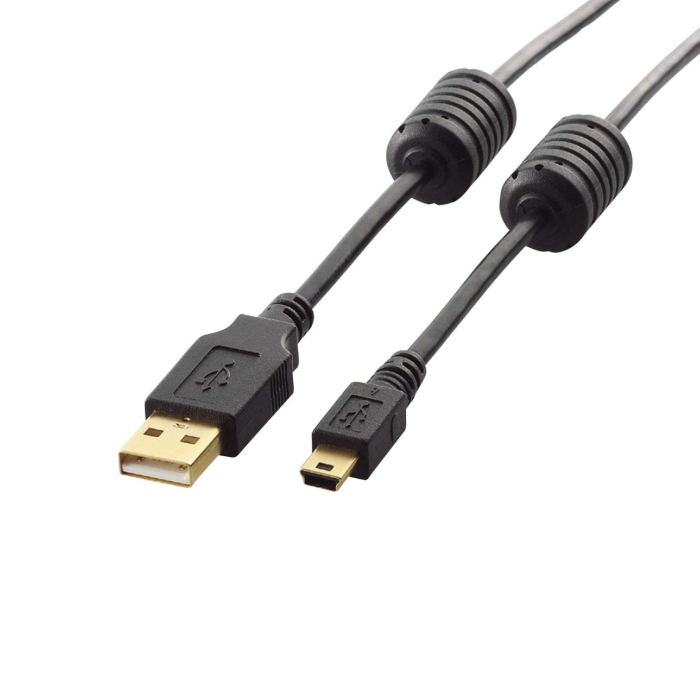 USB2.0P[u/tFCgRAt A-miniB^Cv/1.5m(ubN)(U2C-MF15BK)