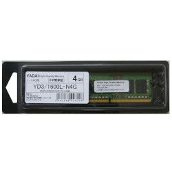 YD3/1600L-N4G [SODIMM DDR3L PC3L-12800 4GB] YD3/1600L-N4G DDR3 PC3-12800 1.35V 4GB SO-DIMM 204pin(YD3/1600L-N4G) _C