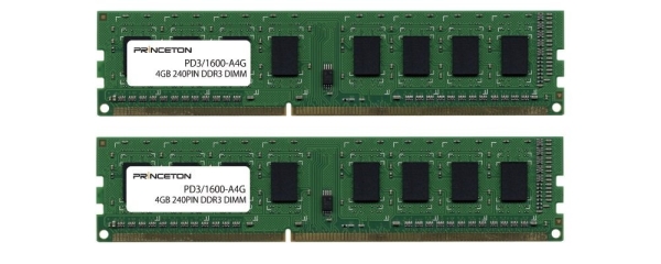 PDD3/1600-A4GX2 [DDR3 PC3-12800 4GB 2g] PC3-12800(DDR3-1600) CL=11 240PIN DIMM 8GB (4GBX2g) PRINCETON vXg