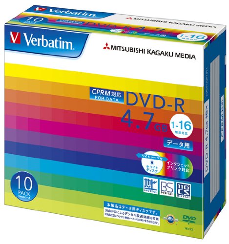 Verbatim DHR47JDP10V1 (DVD-R 16{ 10g) Verbatim f[^pDVD-R CPRMΉ 4.7GB 1-16{ ChGA 5mmP[X 10 (DHR47JDP10V1) MITSUBISHI OHd@