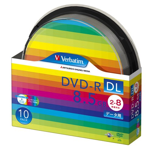 Verbatim DHR85HP10SV1 (DVD-R DL 8{ 10g) Verbatim DHR85HP10SV1 f[^pDVD-R DL 8.5GB 2-8{ XshP[X10P MITSUBISHI OHd@