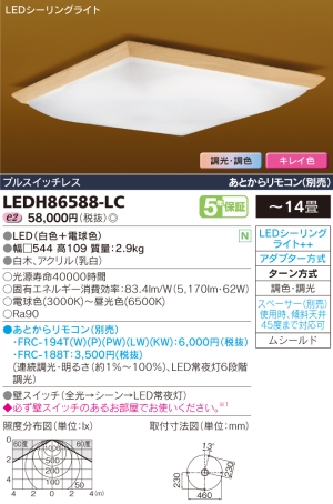 E-CORE LCF-kireiro- LEDH86588-LC LEDV[OLEDH86588-LC TOSHIBA 