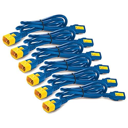Power Cord Kit (6 ea) Locking C13 to C14 1.2m Blue(AP8704S-WWX590)