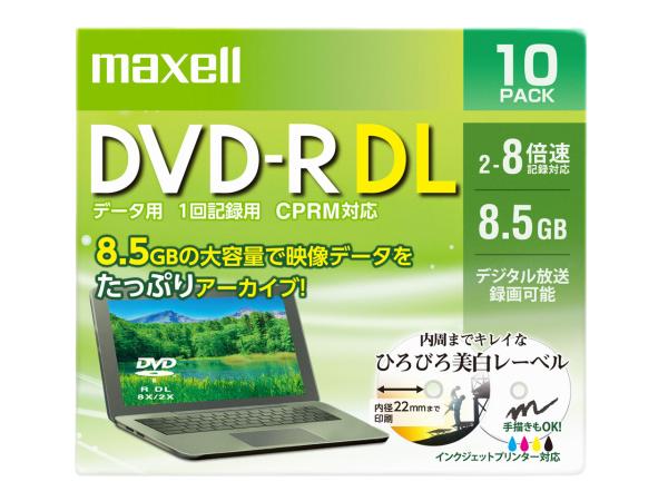 }NZ DRD85WPE.10S f[^p DVD-R DL 2-8{Ή(CPRMΉ) ЂтzCg[x 8.5GB 10(DRD85WPE.10S)