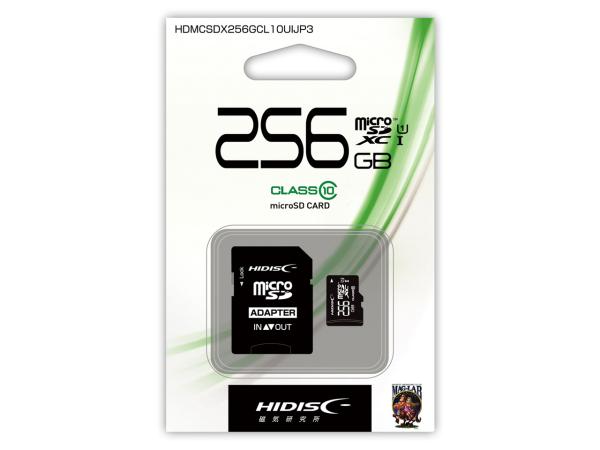 HIDISC microSDXCJ[h 256GB Class10 UHS-I HDMCSDX256GCL10UIJP3