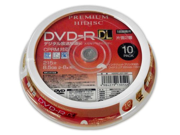 nCfBXN HI DISC y{TCgzHDDR21JCP10SP DVD-R DL 8.5GB 8{10 Xsh HIDISC