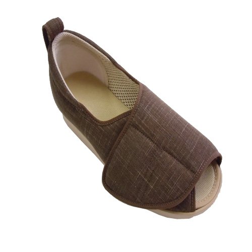 あゆみシューズ オープン和 (なごみ) 茶 右足 1026 M 徳武産業