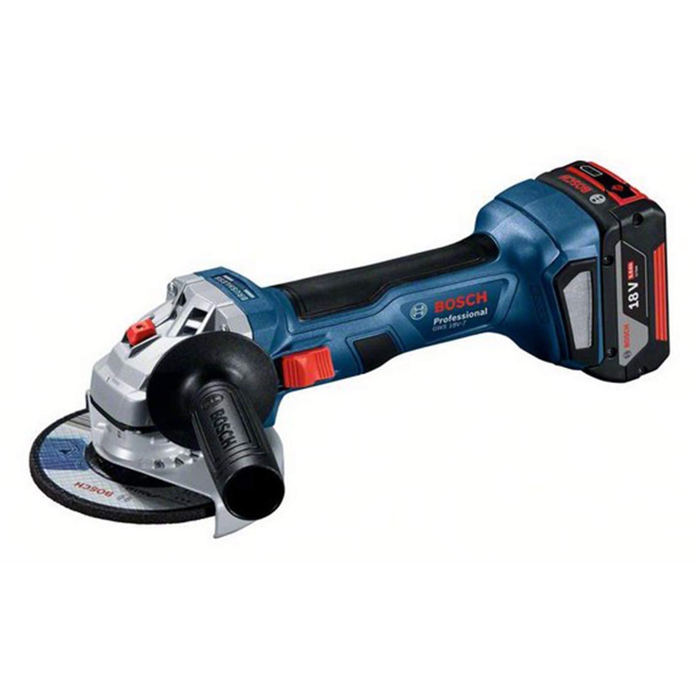 Bosch Professional({bV) 18VR[hXfBXNOC_[ (5.0Ahobe[1E[dELOP[Xt) GWS18V-7