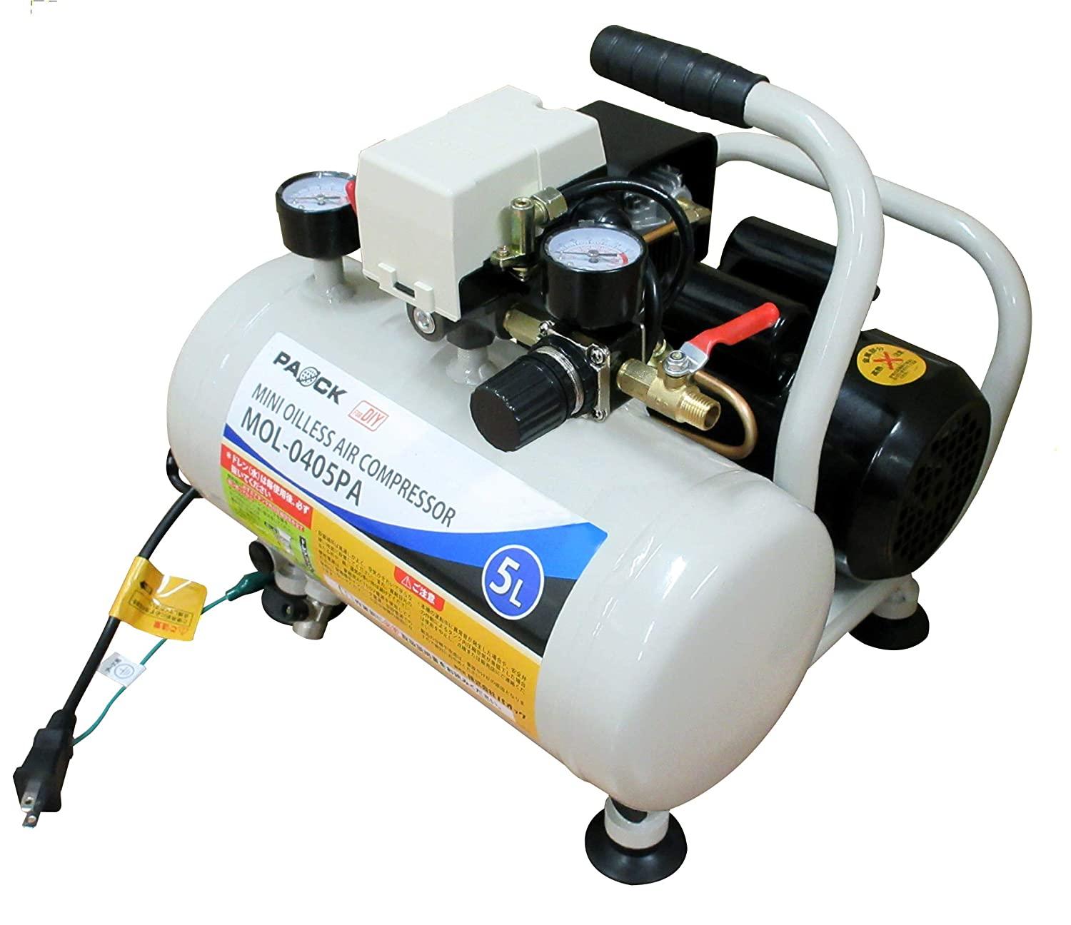 ミニオイルレスエアコンプレッサ  MOL-0405PA 1個