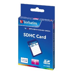 Verbatim SDHC4GYVB1 [4GB] SDHCJ[h 4GB Class4(SDHC4GYVB1) OHwfBA