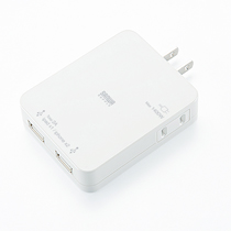  USB充電タップ型ACアダプタ（出力2.1A×2ポート）ホワイト　ACA-IP25W