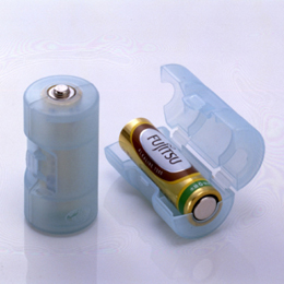 [日用品・ペット＞乾電池] 単3が単2になる電池アダプター/スペーサー ブルー (ADC320BL)