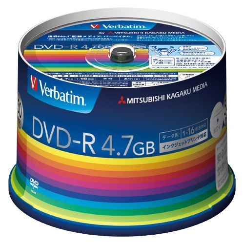 Verbatim DHR47JP50V3 f[^pDVD-R 4.7GB 1-16{ XshP[X50pbN