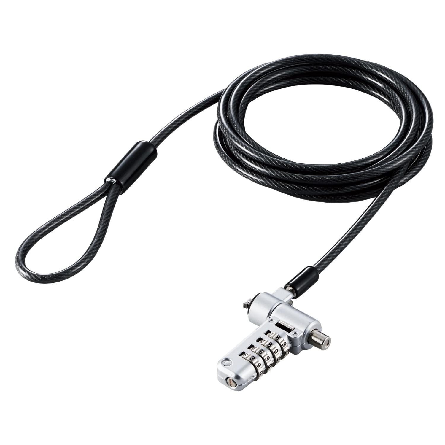 ECJOY!】 バッファロー シリンダー錠タイプワイヤーロック Nanoスロット対応(BLC09)【特価￥2,500】