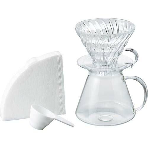 HARIO(nI) V60 Glass Brewing Kit hbp[ p600ml T[o[ 1`4tp { S-VGBK-02-T