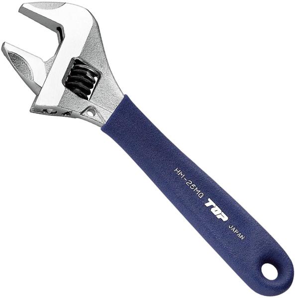 トップ (TOP) ガタ無しモンキレンチ ネイビー ワークワイドグリップ付 HM-25MGNB TOPKOGYO トップ工業