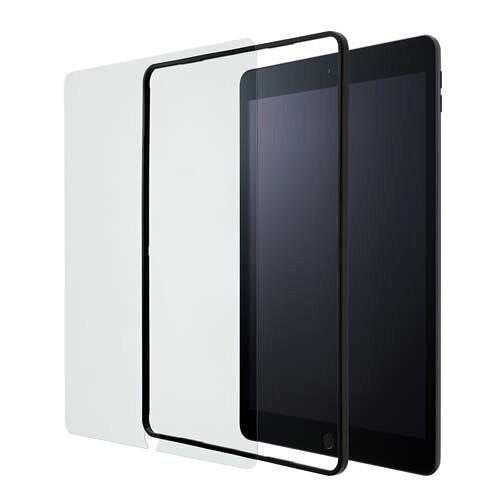 エレコム 液晶保護 ガラスフィルム ガイドフレーム付 iPad 10.2インチ (2020年 第8世代/2019年 第7世代) iPad Air (2019年 第3世代) iPad Pro 10.5インチ (2017年)用 TBWA19RFLGGJ