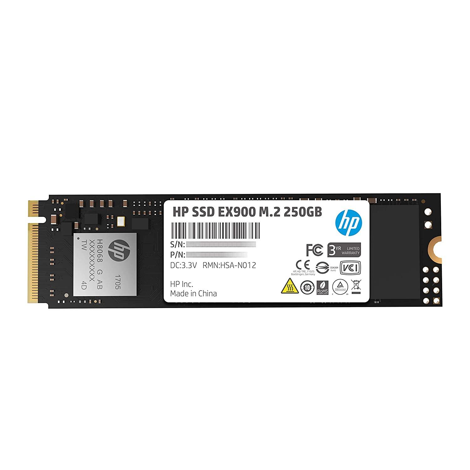 HP 250GB SSD M.2 EX900V[Y NVMe 1.3/3D TLC/3Nۏ 2YY43AA#UUF