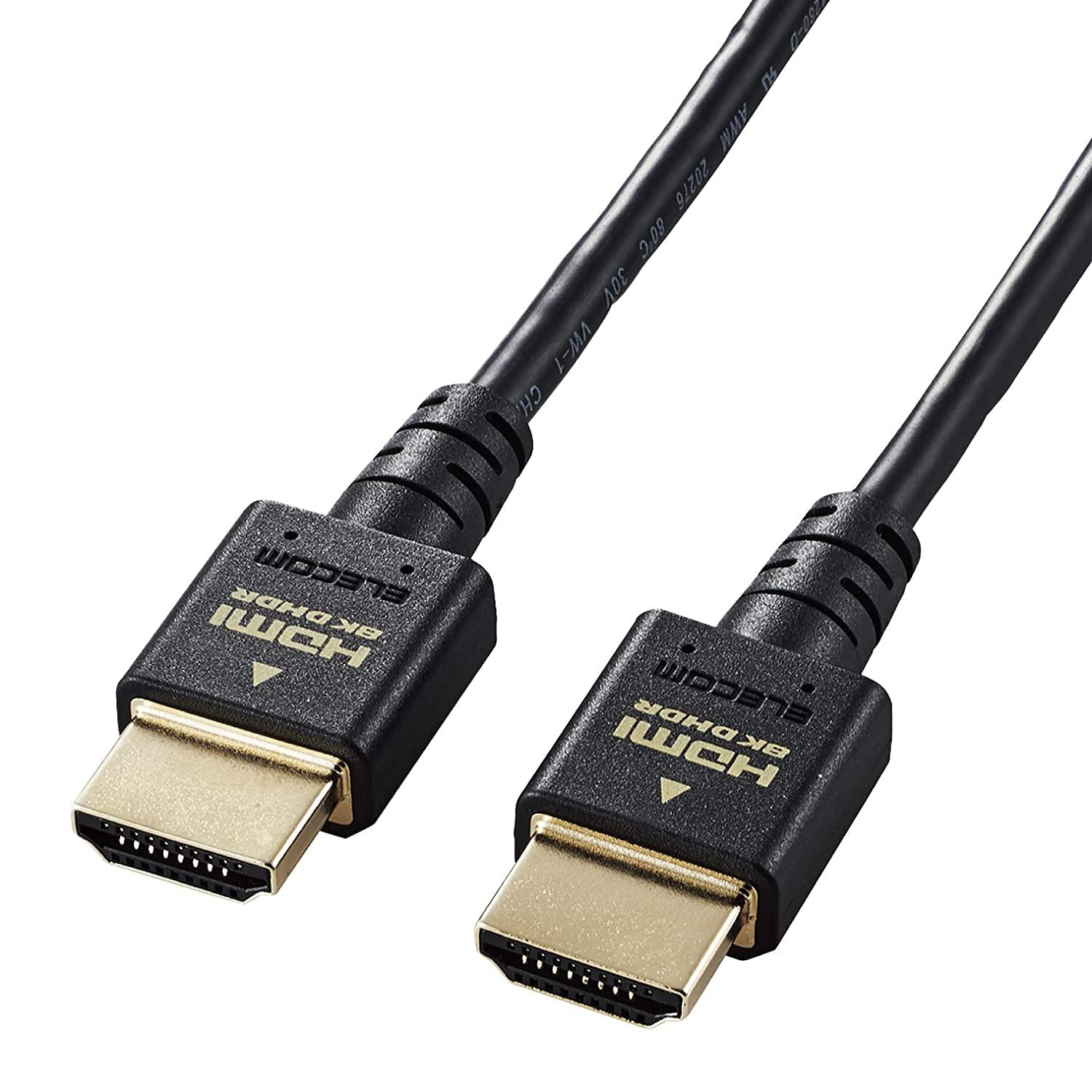HDMIP[u/HDMI2.1/EgnCXs[h/X/2.0m/ubN(DH-HD21ES20BK) ELECOM GR