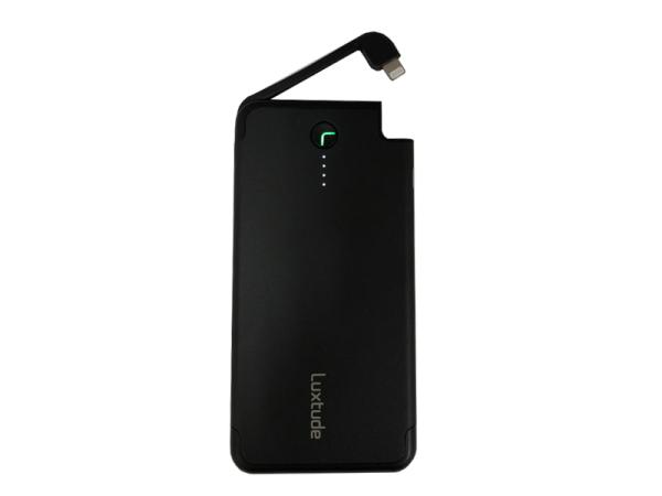 Lightningケーブル一体型 5000mAhモバイルバッテリー PowerEasy5000L(ET50L-B)