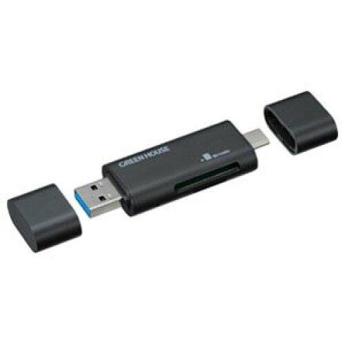 USB3.0 RpNgJ[h[_[(Type-C-USB A)  GH-CRACA-BK 1