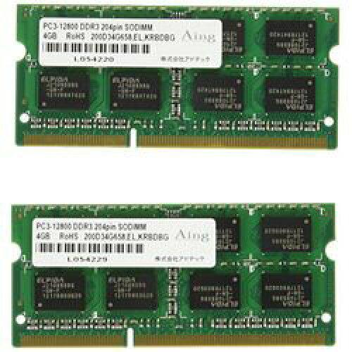 m[gp[ [DDR3 PC3-12800(DDR3-1600) 8GB(4GBx2g) 204Pin] ADS12800N-4GW