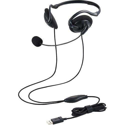 ECJOY!】 エレコム 有線ヘッドセット/ネックバンド型/折りたたみ式/USB
