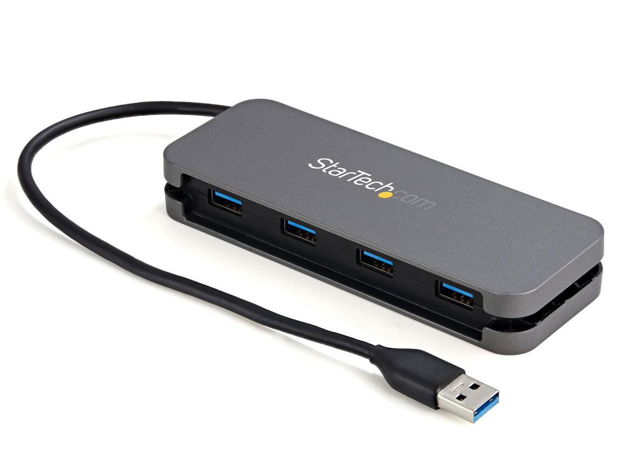 StarTech.com 4|[gUSB 3.0nu/USB-A - 4x USB-A/SuperSpeed 5Gbps USB 3.1 Gen 1ΉType-Anu/USBoXp[/28cmP[u HB30AM4AB