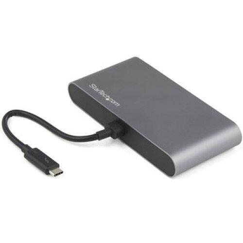 StarTech.com Thunderblot 3 nu T_[{g3~jhbN fA 4K/60Hz DisplayPort/1|[gUSB-Anu(3.2)/MKrbgLLAN|[g/{̈̌^28cmP[u TB3~jhbLOXe[V Mac  WindowsΉ TB3DKM2DPL