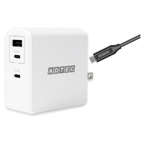 ADTEC PDΉ GaN AC[d/105W/USB Type-A 1|[g Type-C 2|[g/zCg (APD-A105AC2-WC-WH)