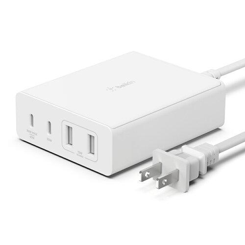  Belkin 108W GaN}[d 4|[g(USB-C~2USB-A~2) dP[u(2[g) MacBook Pro/MacBook Air/iPad Pro/iPhone 13 / 12 / 11 / SE/AndroidX}zeΉ WCH010dqWHJP