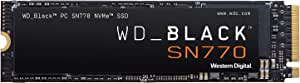 WD BLACK SN770 SSD M.2 PCIe Gen 4 x4 with NVM Express 250GB(WDS250G3X0E) WESTERN DIGITAL