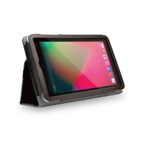 Ecjoy バッファロー Nexus 7専用 レザーケース 液晶保護フィルム付 ブラウン Bstpnx7lbr
