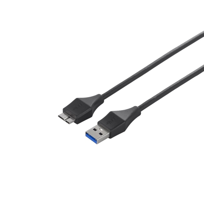 ユニバーサルコネクター USB3.0 A to microB スリムケーブル 1m ブラック(BSUAMBSU310BK)